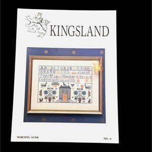 kingsland morning star no. 6 vintage cross stitch pattern sampler oop 1989